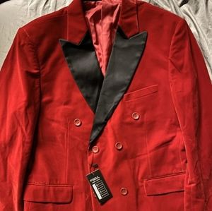 Red Velvet Suit Jacket
